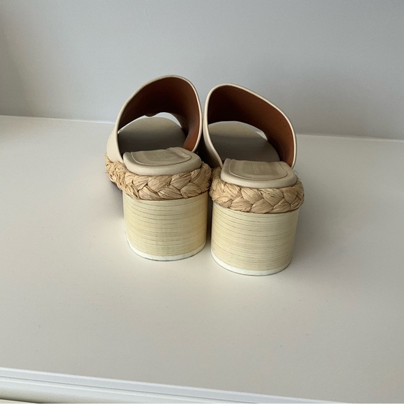 Beige Clergerie Paris “Volfa” suede espadrilles.  3.00inch/75mm jute block heel - Picture 2 of 8